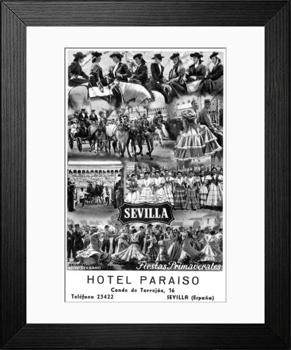 Framed Print : Hotel Paraiso, Seville, Spain, 20th century Framed Print : Hotel Paraiso, Seville, Spain, 20th century