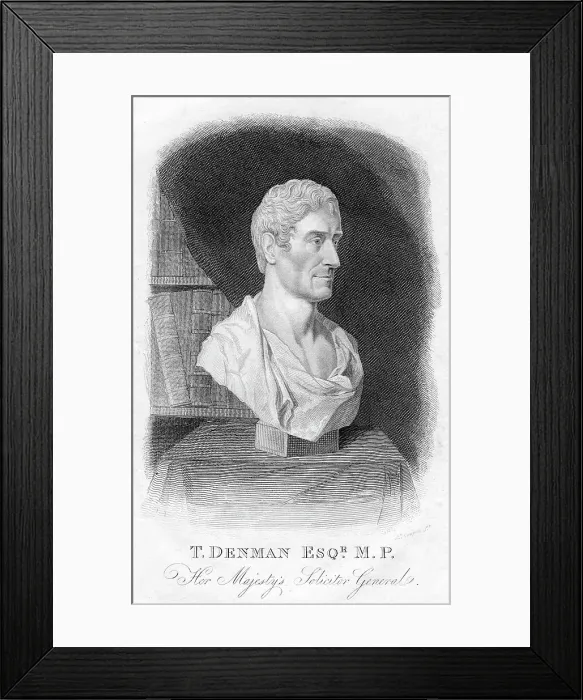 Framed Print : T Denman, her majestys Solicitor General, 1820. Artist: Robert Cooper Framed Print : T Denman, her majestys Solicitor General, 1820. Artist: Robert Cooper