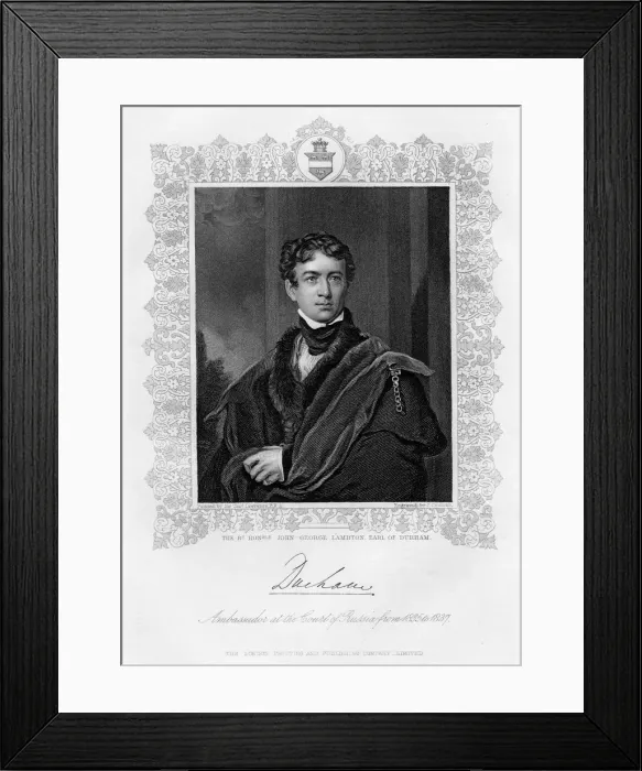 Framed Print : John George Lambton, Earl of Durham, 19th century. Artist: J Cochran Framed Print : John George Lambton, Earl of Durham, 19th century. Artist: J Cochran