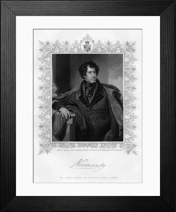 Framed Print : Constantine Henry Phipps, Marquess of Normandy, 19th century. Artist: H Robinson Framed Print : Constantine Henry Phipps, Marquess of Normandy, 19th century. Artist: H Robinson