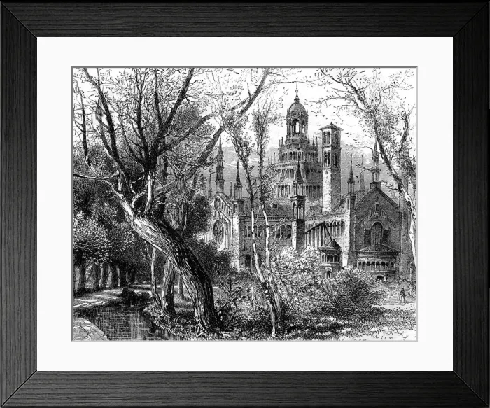Framed Print : Certosa di Pavia or Charterhouse of Pavia, Lombardy, Italy, 19th century Framed Print : Certosa di Pavia or Charterhouse of Pavia, Lombardy, Italy, 19th century
