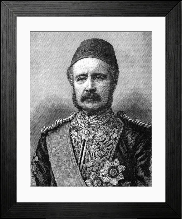 Framed Print : General Charles Gordon, 19th century British soldier, (1900). Artist: Adams and Scanlan Framed Print : General Charles Gordon, 19th century British soldier, (1900). Artist: Adams and Scanlan