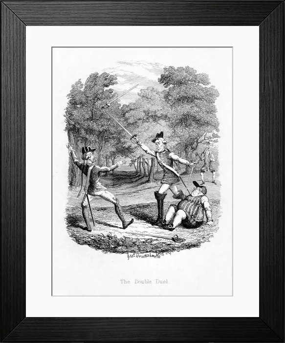 Framed Print : The Double Duel, 1844 Framed Print : The Double Duel, 1844