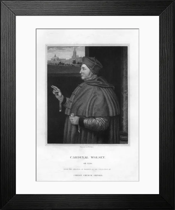 Framed Print : Cardinal Thomas Wolsey (c1475-1530), 1832. Artist: WT Mote Framed Print : Cardinal Thomas Wolsey (c1475-1530), 1832. Artist: WT Mote