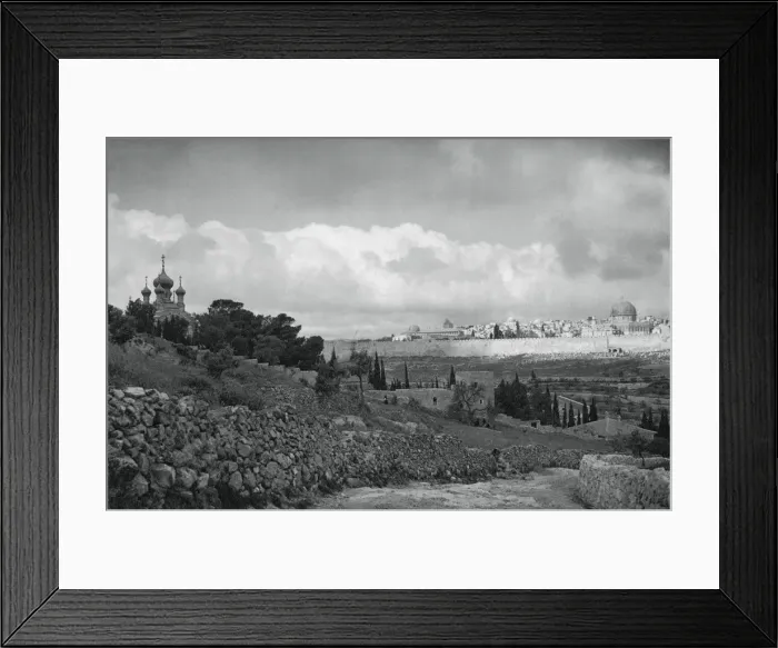 Framed Print : Jeruslem and the Garden of Gethsemane, 1937. Artist: Martin Hurlimann Framed Print : Jeruslem and the Garden of Gethsemane, 1937. Artist: Martin Hurlimann