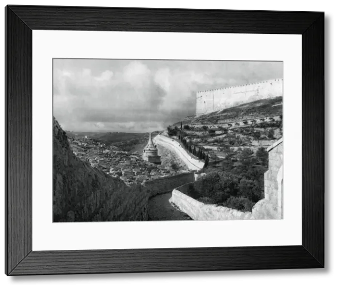 Framed Print : Jewish burial places near the Wall of Jerusalem, 1937. Artist: Martin Hurlimann