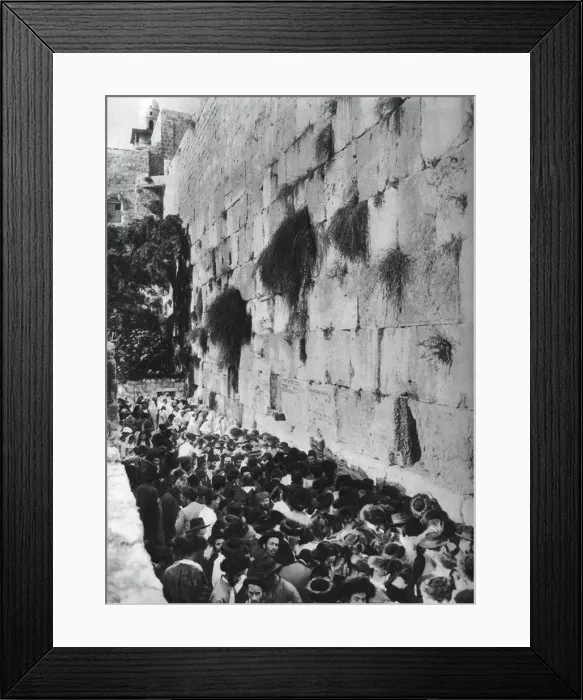 Framed Print : Western Wall of the Temple Mount, Jerusalem, 1937. Artist: Martin Hurlimann Framed Print : Western Wall of the Temple Mount, Jerusalem, 1937. Artist: Martin Hurlimann