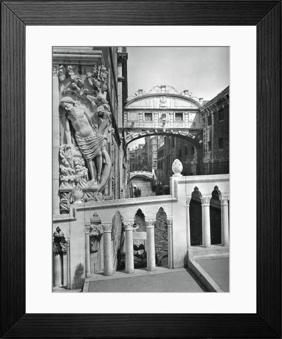 Framed Print : The Bridge of Sighs and Doges Palace, Venice, 1937. Artist: Martin Hurlimann Framed Print : The Bridge of Sighs and Doges Palace, Venice, 1937. Artist: Martin Hurlimann
