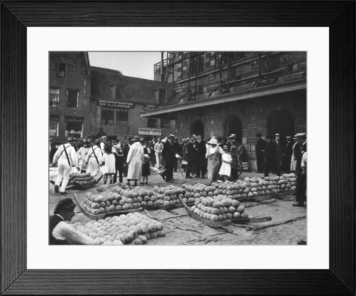 Framed Print : The cheese market on Friday, Alkmaar, Netherlands, c1934 Framed Print : The cheese market on Friday, Alkmaar, Netherlands, c1934