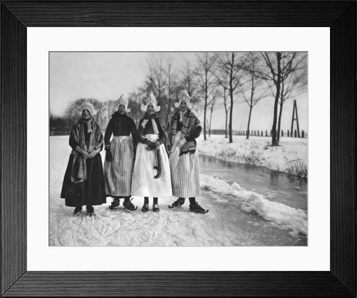 Framed Print : Winter, Volendam, Netherlands, c1934 Framed Print : Winter, Volendam, Netherlands, c1934