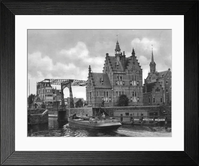 Framed Print : Where Tsar Peter worked as a shipwright, Zaandam, Netherlands, c1934