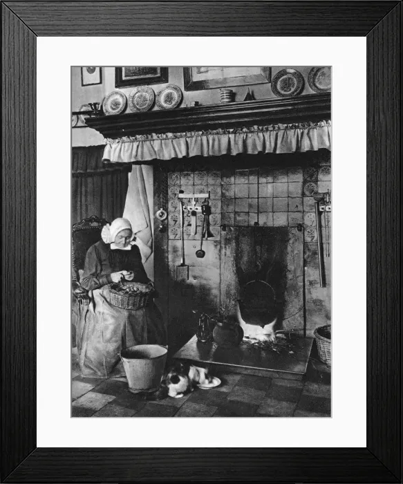 Framed Print : Kitchen and living-room in one, Twente, Netherlands, c1934 Framed Print : Kitchen and living-room in one, Twente, Netherlands, c1934