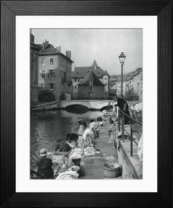 Framed Print : Thiou canal, Annecy, France, 1937. Artist: Martin Hurlimann Framed Print : Thiou canal, Annecy, France, 1937. Artist: Martin Hurlimann