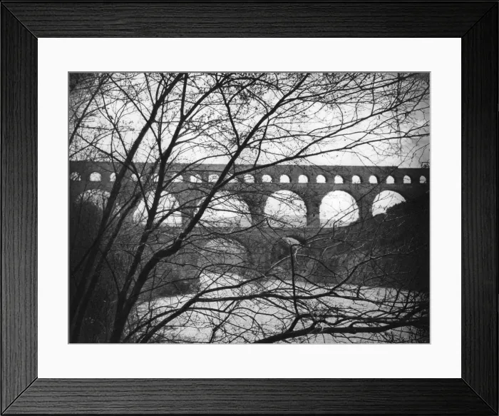 Framed Print : Pont du Gard, Provence, France, 1937. Artist: Martin Hurlimann Framed Print : Pont du Gard, Provence, France, 1937. Artist: Martin Hurlimann
