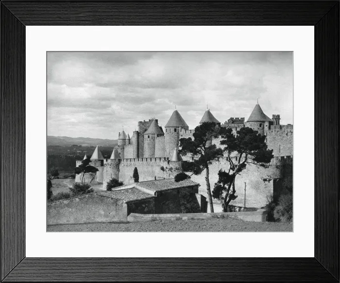 Framed Print : Carcassonne, France, 1937. Artist: Martin Hurlimann Framed Print : Carcassonne, France, 1937. Artist: Martin Hurlimann