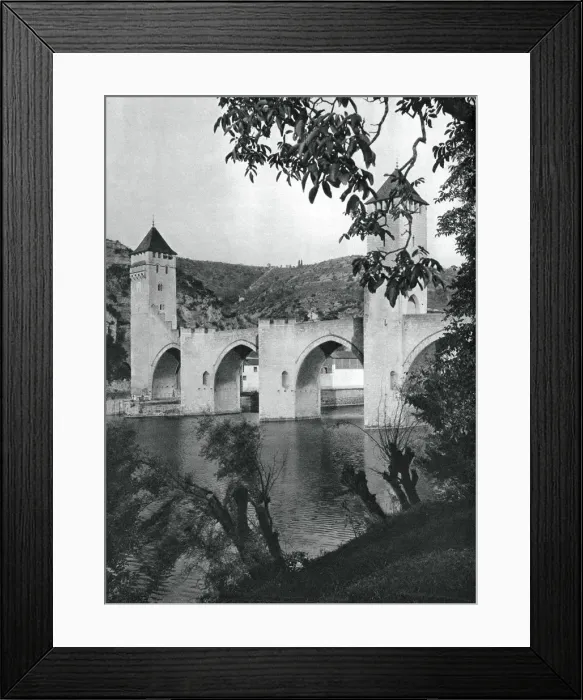Framed Print : Pont Valentre, Cahors, France, 1937. Artist: Martin Hurlimann Framed Print : Pont Valentre, Cahors, France, 1937. Artist: Martin Hurlimann
