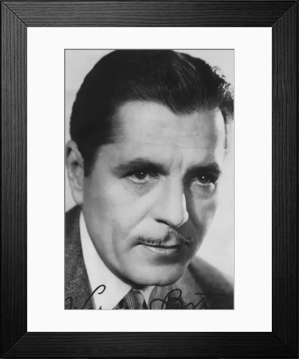Framed Print : Warner Baxter, (1889-1951), American actor, c1930s-c1940s. Signed photograph Framed Print : Warner Baxter, (1889-1951), American actor, c1930s-c1940s. Signed photograph