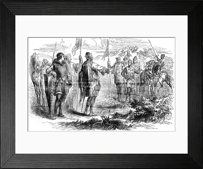 Framed Print : Meeting of Stephen and Prince Henry at Wallingford, Oxfordshire, 1153 Framed Print : Meeting of Stephen and Prince Henry at Wallingford, Oxfordshire, 1153