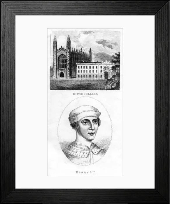 Framed Print : Kings College, Cambridge, and Henry VI, 1801 Framed Print : Kings College, Cambridge, and Henry VI, 1801