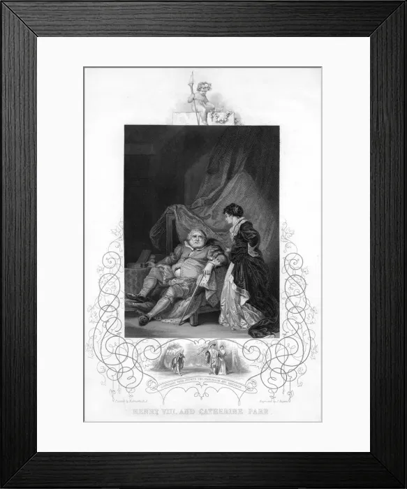 Framed Print : Henry VIII and Catherine Parr, (19th century). Artist: J Rogers Framed Print : Henry VIII and Catherine Parr, (19th century). Artist: J Rogers