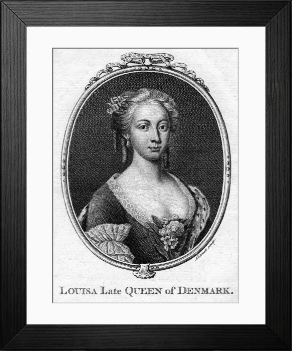 Framed Print : Louisa, Queen of Denmark. Artist: Aliamet Framed Print : Louisa, Queen of Denmark. Artist: Aliamet