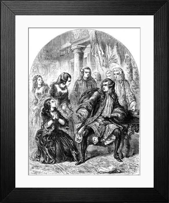 Framed Print : The countess of Derwentwater pleading for her husbands life, 1715-1716 Framed Print : The countess of Derwentwater pleading for her husbands life, 1715-1716