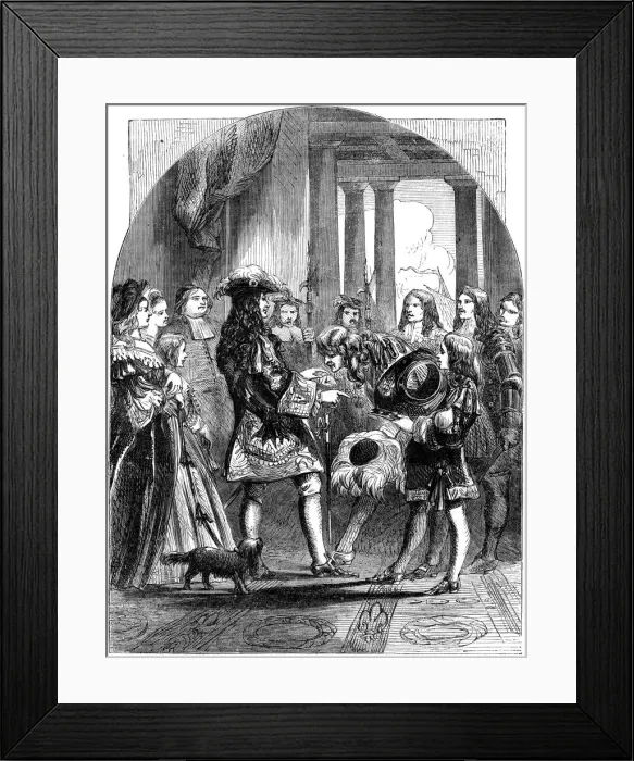 Framed Print : James II taking leave of Louis XIV of France, 1689 Framed Print : James II taking leave of Louis XIV of France, 1689