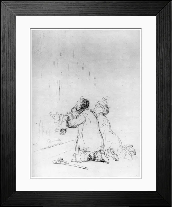 Framed Print : L Imploration a la Grotte, c1870-1930 (1924). Artist: Jean Louis Forain Framed Print : L Imploration a la Grotte, c1870-1930 (1924). Artist: Jean Louis Forain