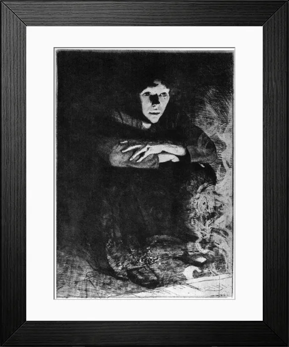 Framed Print : Dans les Cendres, c1870-1930 (1924). Artist: Paul Albert Besnard Framed Print : Dans les Cendres, c1870-1930 (1924). Artist: Paul Albert Besnard