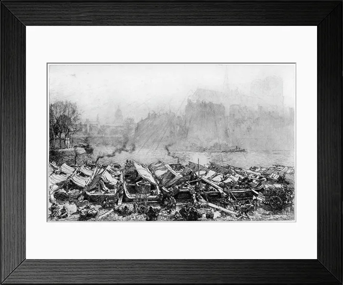 Framed Print : Marche aux Pommes, c1870-1910 (1924). Artist: Auguste Lepere Framed Print : Marche aux Pommes, c1870-1910 (1924). Artist: Auguste Lepere