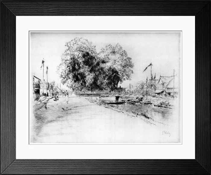 Framed Print : Canal a Troyes, c1880-1930 (1924). Artist: Gustave Leheutre Framed Print : Canal a Troyes, c1880-1930 (1924). Artist: Gustave Leheutre
