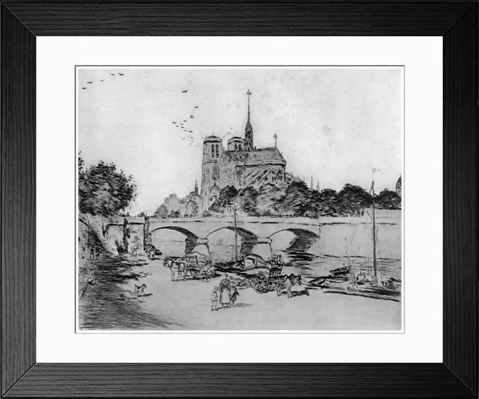Framed Print : Notre Dame, c1870-1920 (1924). Artist: Jean Francois Raffaelli Framed Print : Notre Dame, c1870-1920 (1924). Artist: Jean Francois Raffaelli