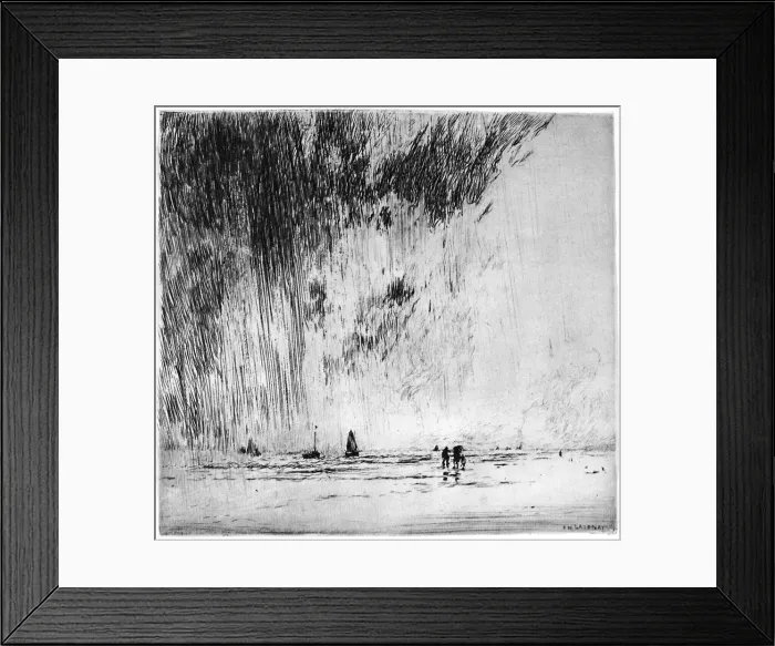Framed Print : La Pluie, 1880-1940 (1924). Artist: Gaston De Latenay Framed Print : La Pluie, 1880-1940 (1924). Artist: Gaston De Latenay