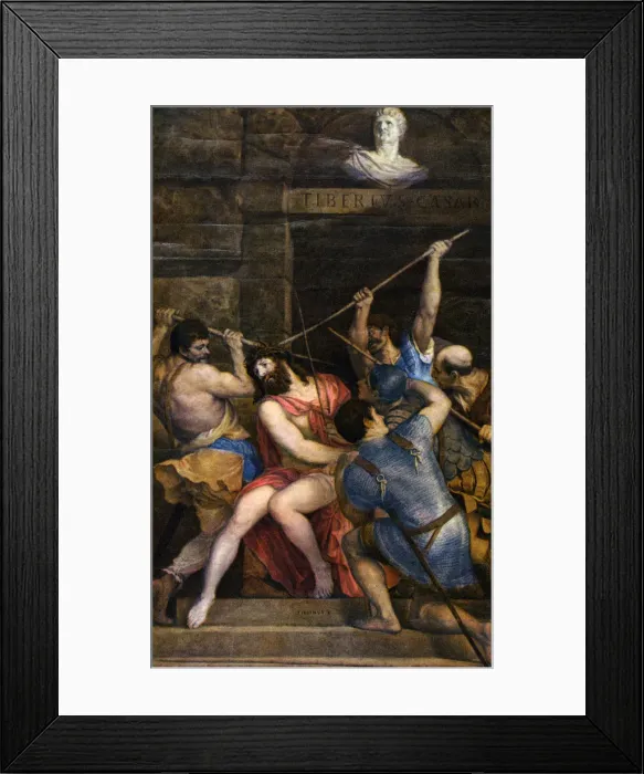 Framed Print : The Crowning with Thorns, c1542, (1937). Artist: Titian Framed Print : The Crowning with Thorns, c1542, (1937). Artist: Titian