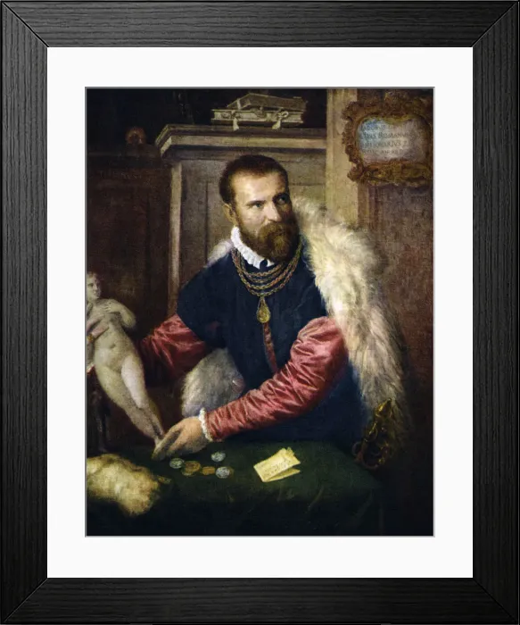 Framed Print : Jacopo Strada, 1568, (1937). Artist: Titian Framed Print : Jacopo Strada, 1568, (1937). Artist: Titian