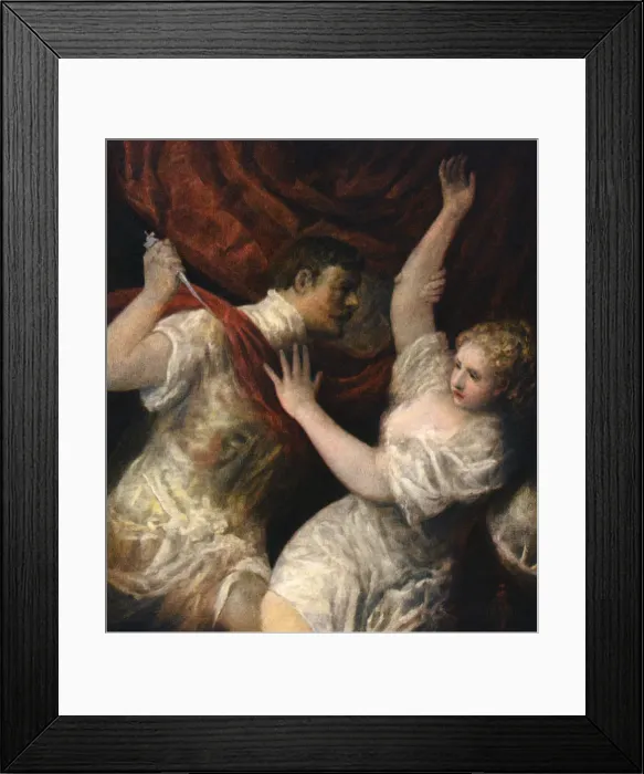 Framed Print : Lucretia and Tarquinius, c1560s, (1937). Artist: Titian Framed Print : Lucretia and Tarquinius, c1560s, (1937). Artist: Titian