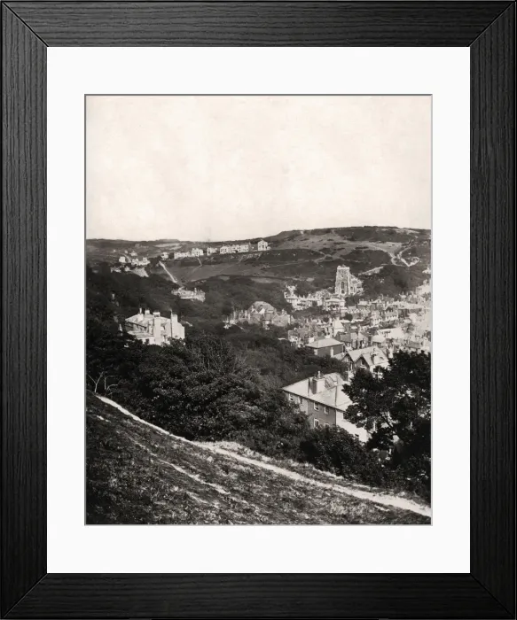 Framed Print : View of Hastings from East Hill, Sussex, c1900 Framed Print : View of Hastings from East Hill, Sussex, c1900