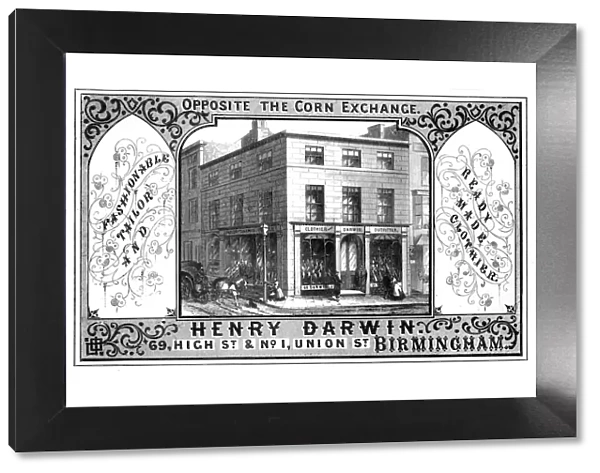 Henry Darwin tailors shop, Birmingham, 19th century. Artist: T Underwood