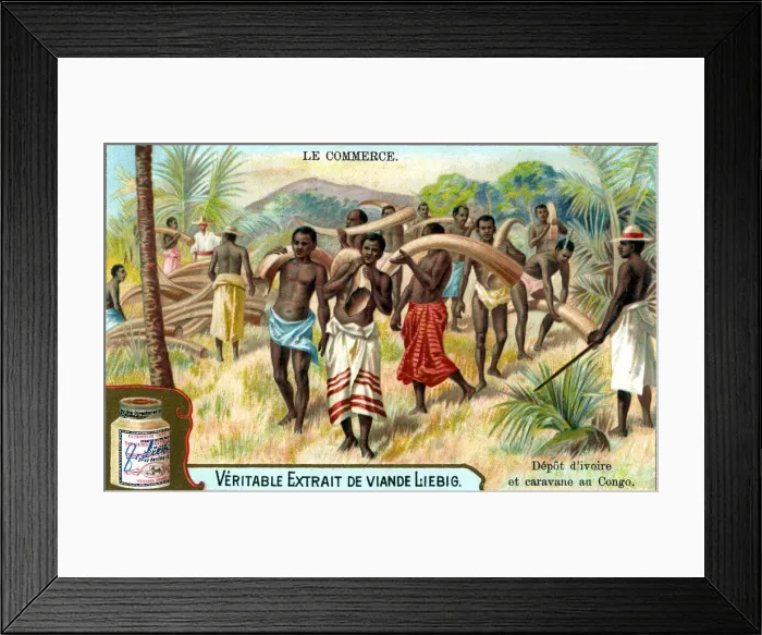 Framed Print : Advertisement for Liebig meat extract, French, c 1900 Framed Print : Advertisement for Liebig meat extract, French, c 1900