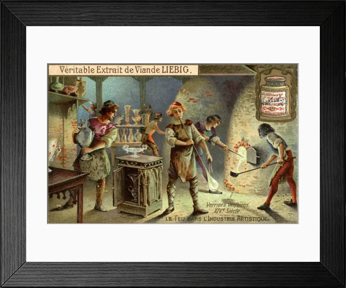 Framed Print : Glassmakers in the 14th century, (c1900) Framed Print : Glassmakers in the 14th century, (c1900)