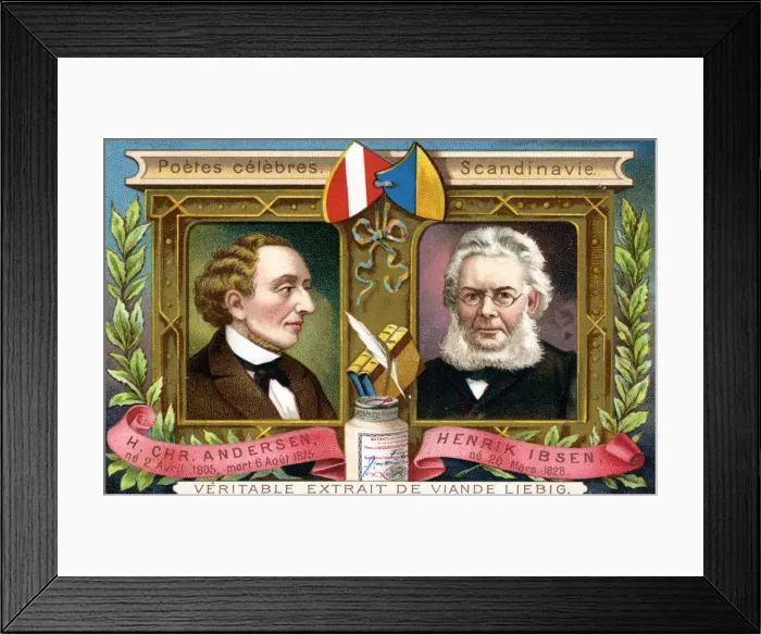 Framed Print : Hans Christian Anderson and Henrik Ibsen, c1900 Framed Print : Hans Christian Anderson and Henrik Ibsen, c1900