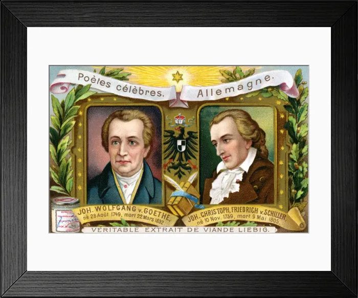 Framed Print : Johann Wolfgang von Goethe and Johann Christoph Friedrich von Schiller, c1900 Framed Print : Johann Wolfgang von Goethe and Johann Christoph Friedrich von Schiller, c1900