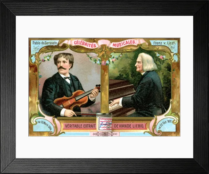 Framed Print : Pablo de Sarasate and Franz Liszt, c1900 Framed Print : Pablo de Sarasate and Franz Liszt, c1900