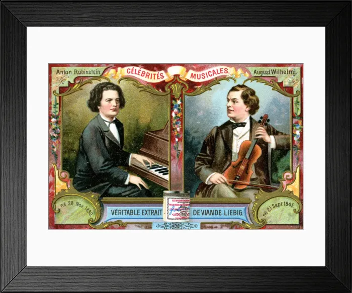 Framed Print : Anton Rubinstein and August Wilhelmj, c1900 Framed Print : Anton Rubinstein and August Wilhelmj, c1900