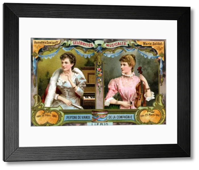Framed Print : Annette von Essipoff and Marie Soldat, c1900 Framed Print : Annette von Essipoff and Marie Soldat, c1900