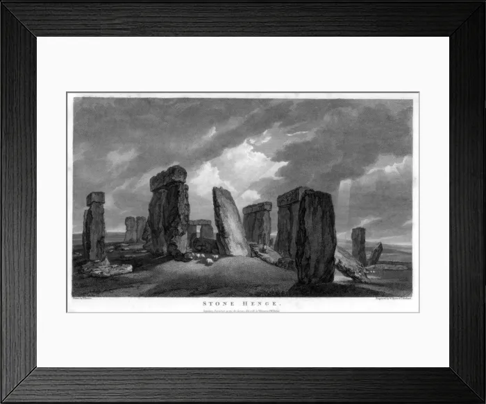 Framed Print : Stonehenge, 1786. Artist: William Byrne Framed Print : Stonehenge, 1786. Artist: William Byrne