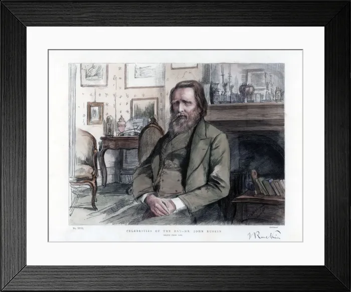 Framed Print : John Ruskin (1819-1900), English critic, author, poet and artist, 1886 Framed Print : John Ruskin (1819-1900), English critic, author, poet and artist, 1886