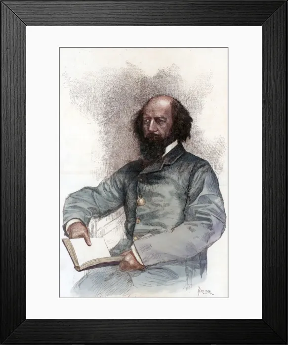 Framed Print : Alfred Lord Tennyson (1809-1892), English poet, 1884. Artist: Amedee Forestier Framed Print : Alfred Lord Tennyson (1809-1892), English poet, 1884. Artist: Amedee Forestier