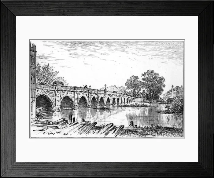 Framed Print : Stratford bridge, Stratford-upon-Avon, Warwickshire, 1885. Artist: Edward Hull Framed Print : Stratford bridge, Stratford-upon-Avon, Warwickshire, 1885. Artist: Edward Hull