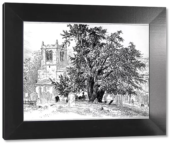 Snitterfield church, Snitterfield, Warwickshire, 1885. Artist: Edward Hull